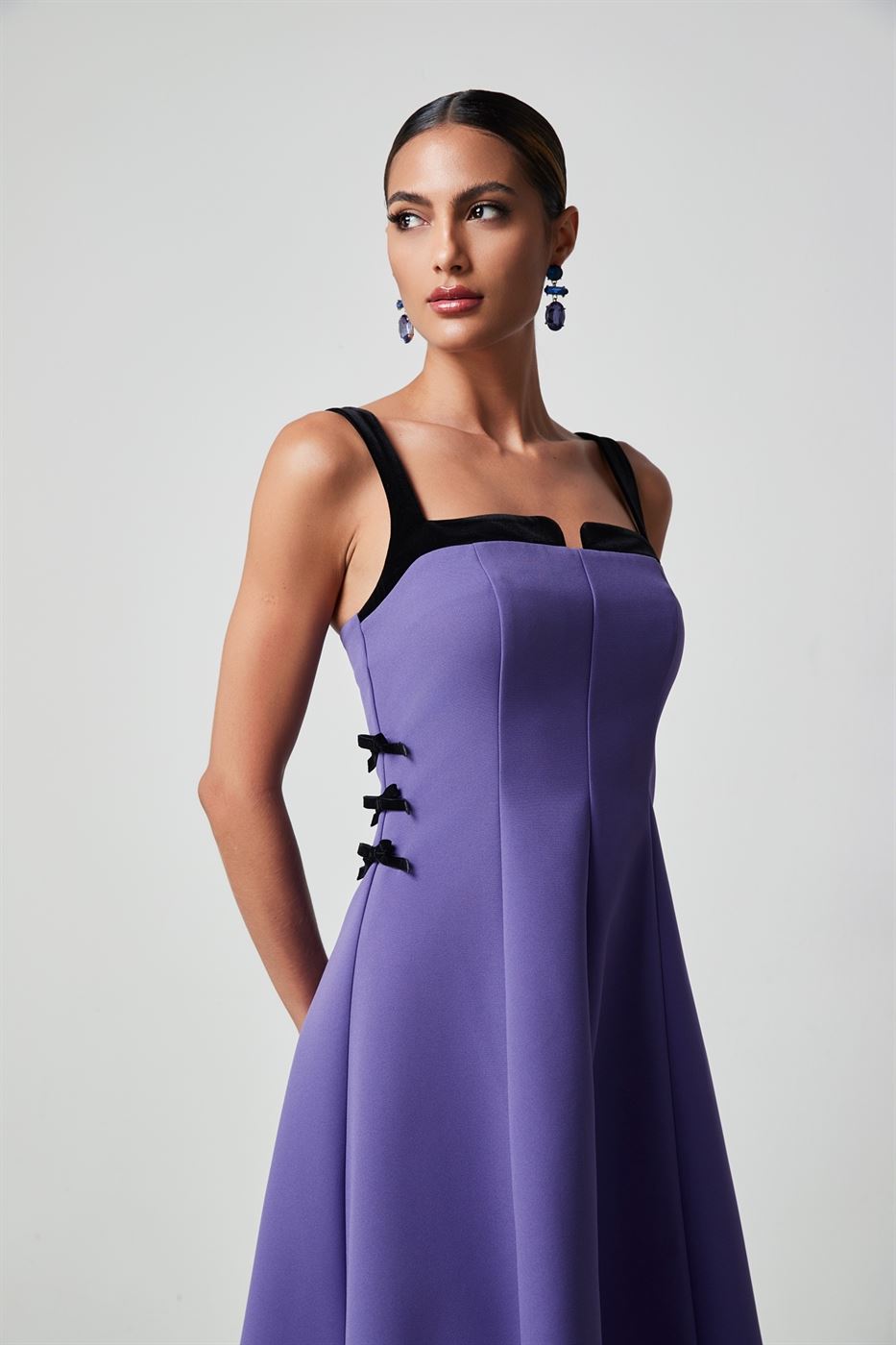 Side Mini Bows Dress - Femi9 EG