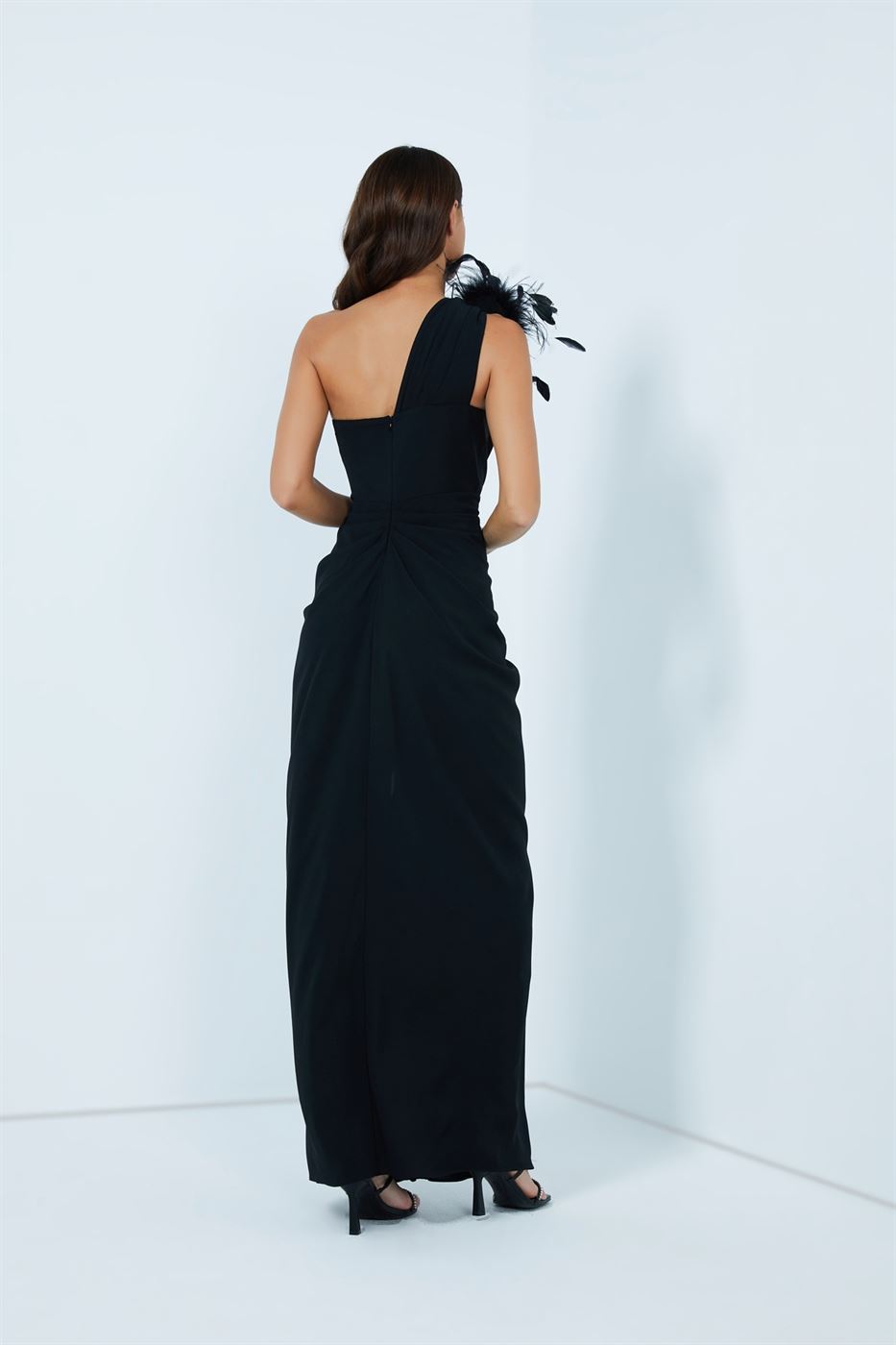 Assymetrical Shoulder Dress - Femi9 EG