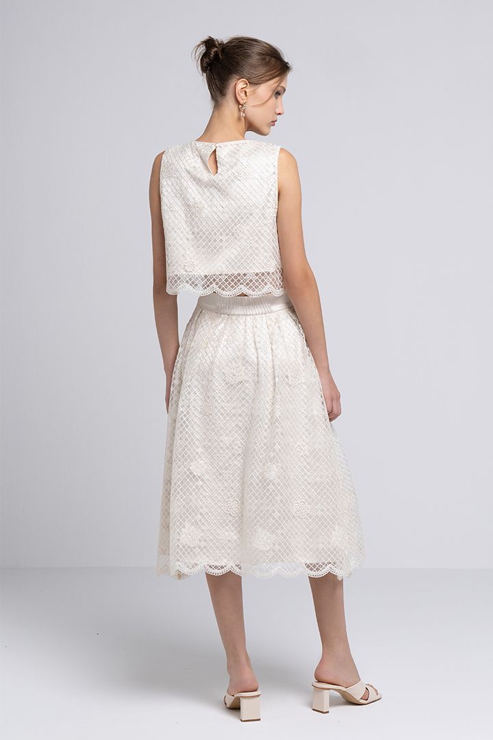 Lace Midi Skirt - Femi9 EG