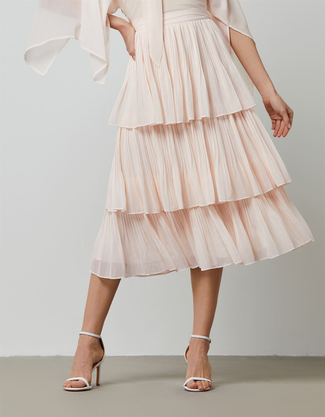 Layer Pleated Chiffon Skirt - Femi9 EG