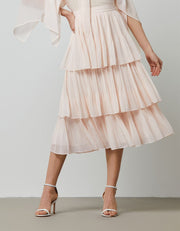 Layer Pleated Chiffon Skirt - Femi9 EG