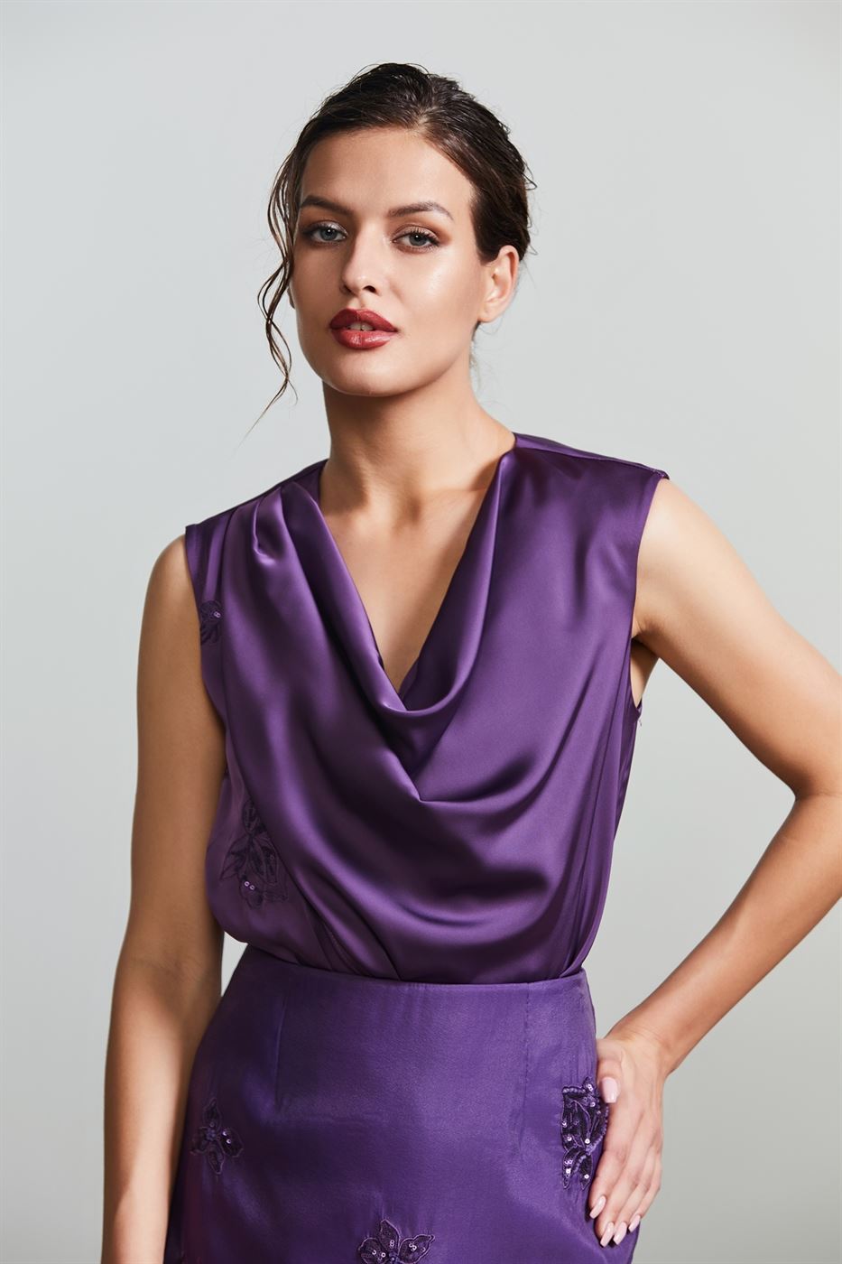 Drape Collar Top - Femi9 EG