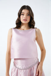 Embellished Cropped Top - Femi9 EG