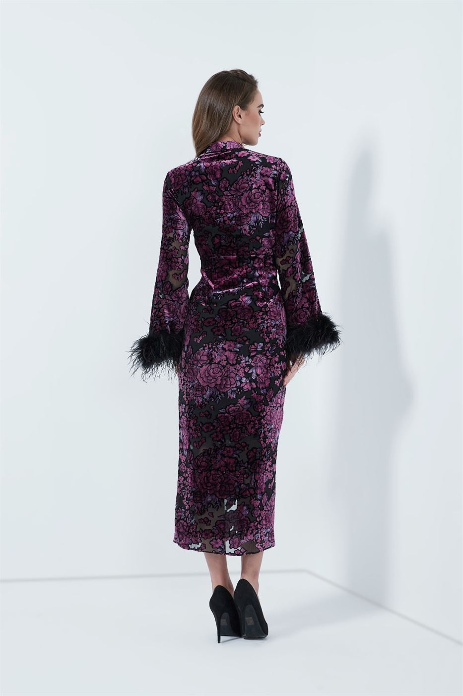 Midi Length Burnout Dress - Femi9 EG