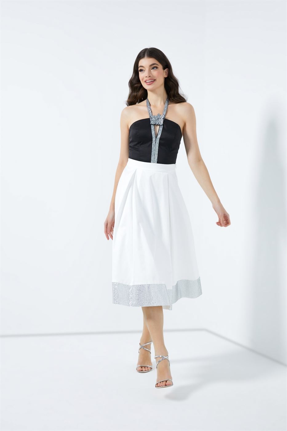 Embellished Midi Skirt - Femi9 EG
