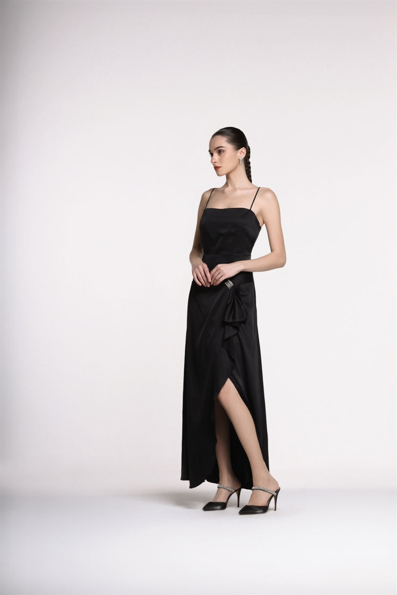 Embellished Brooch Dress - Femi9 EG