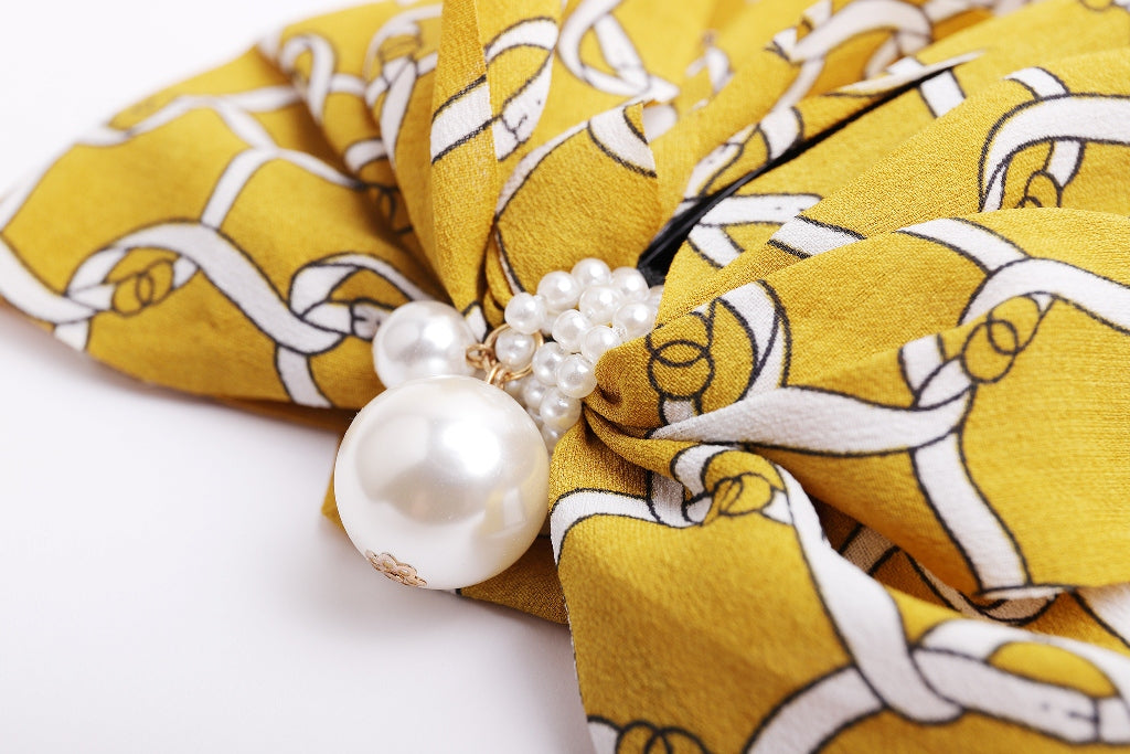 Printed Bow Hair Clip - Femi9 EG