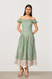 Printed Shoulder Dress