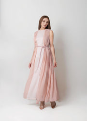 Pleated Kaftan With Contrast Colors - Femi9 EG