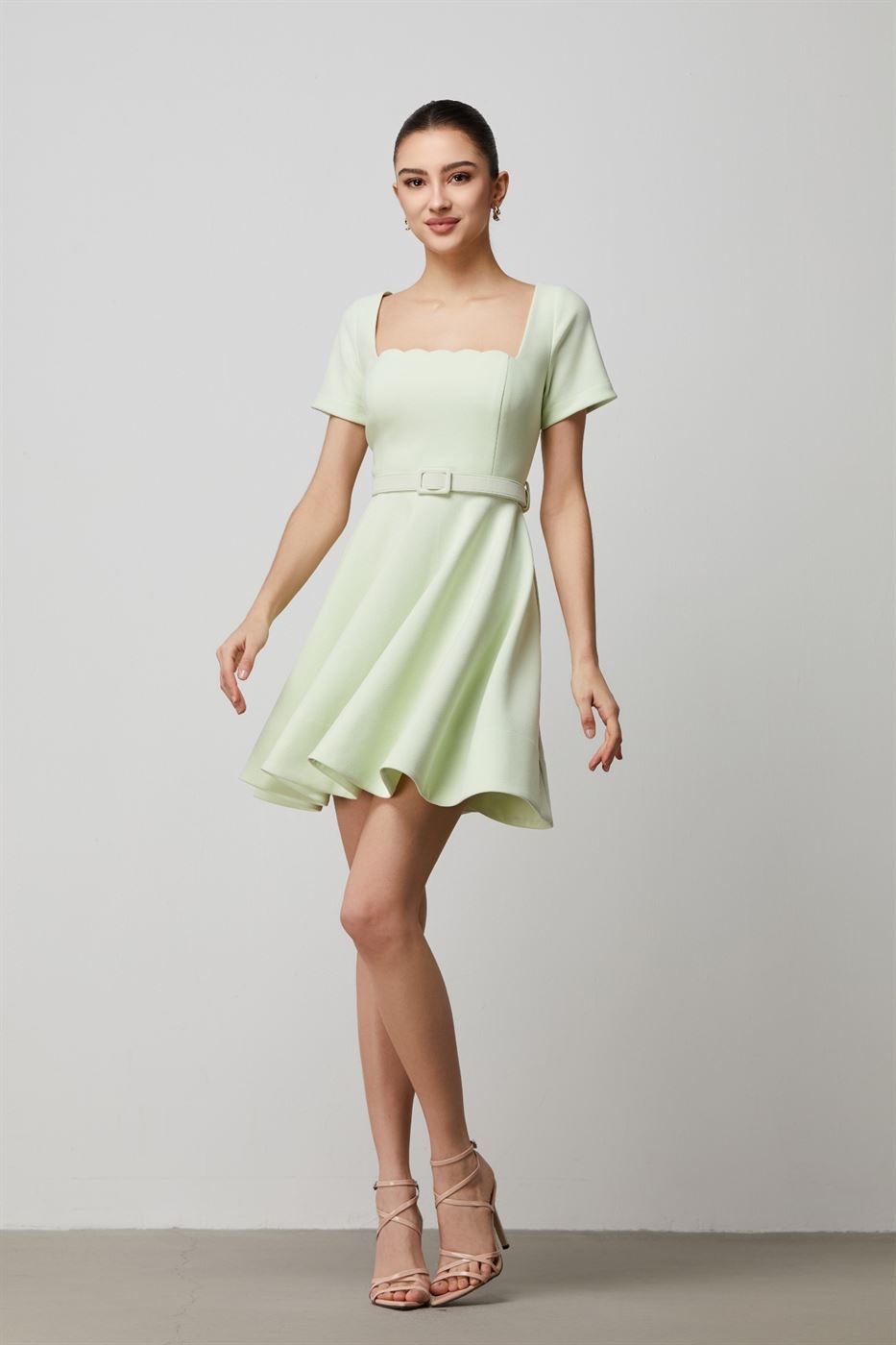 Mint Belted Dress - Femi9 EG