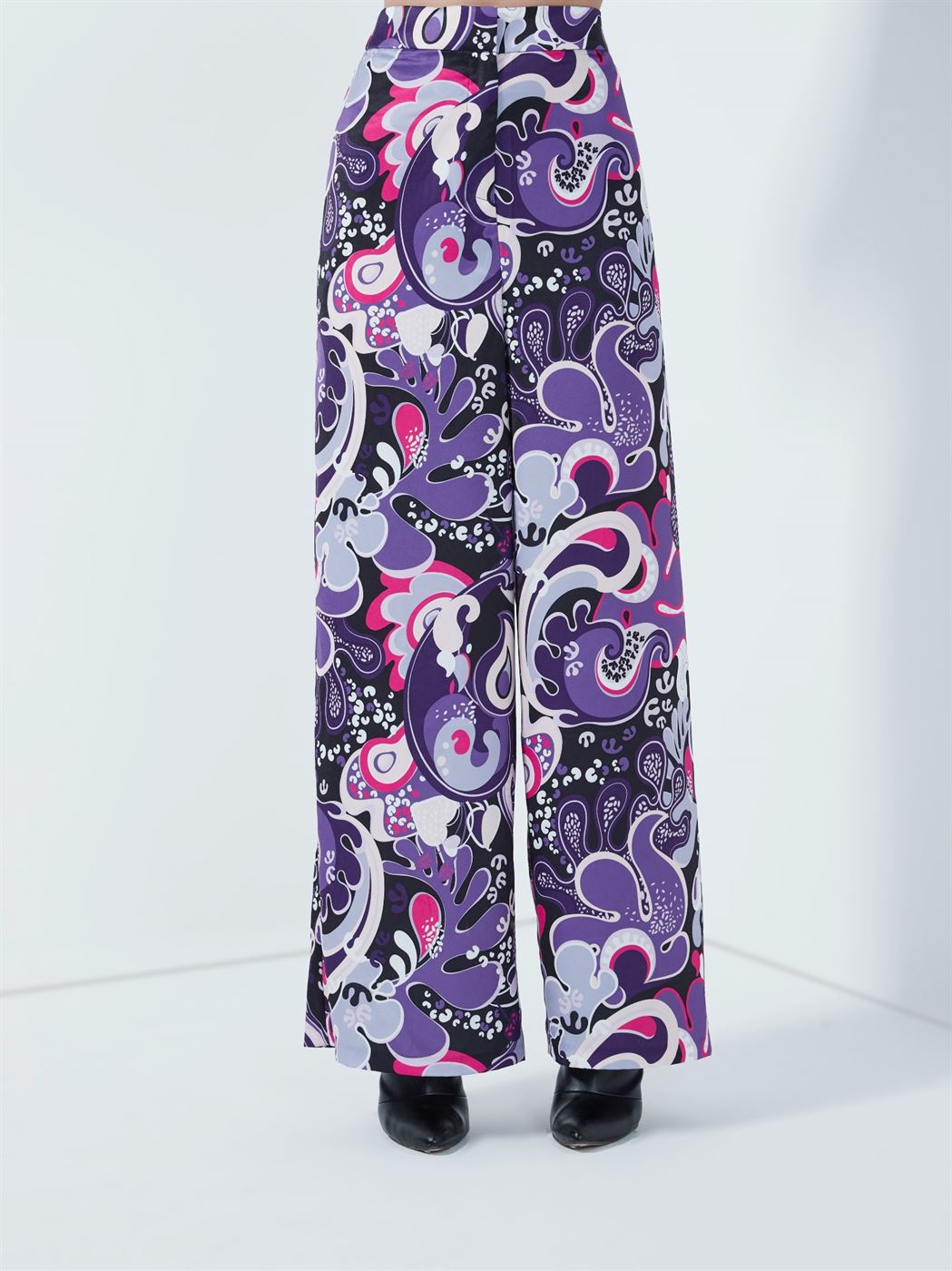 Printed Wide Leg Pants - Femi9 EG