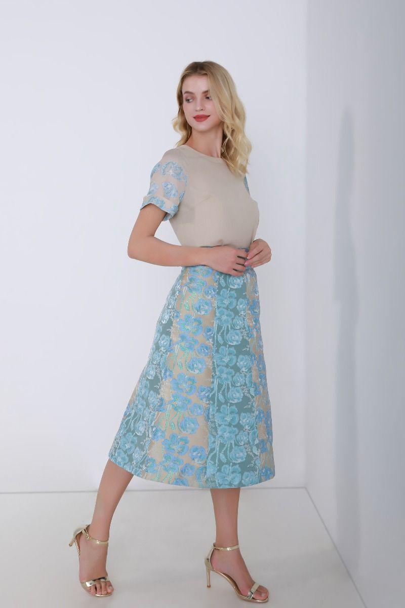 Brocade A-Line Skirt - Femi9 EG