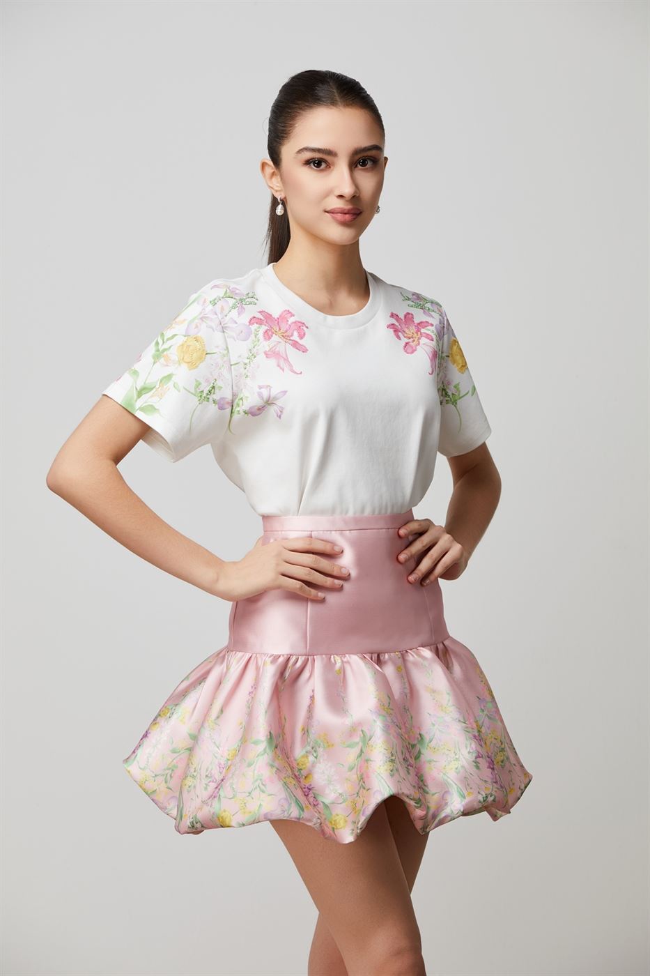 Puffed Hem Mini Skirt - Femi9 EG