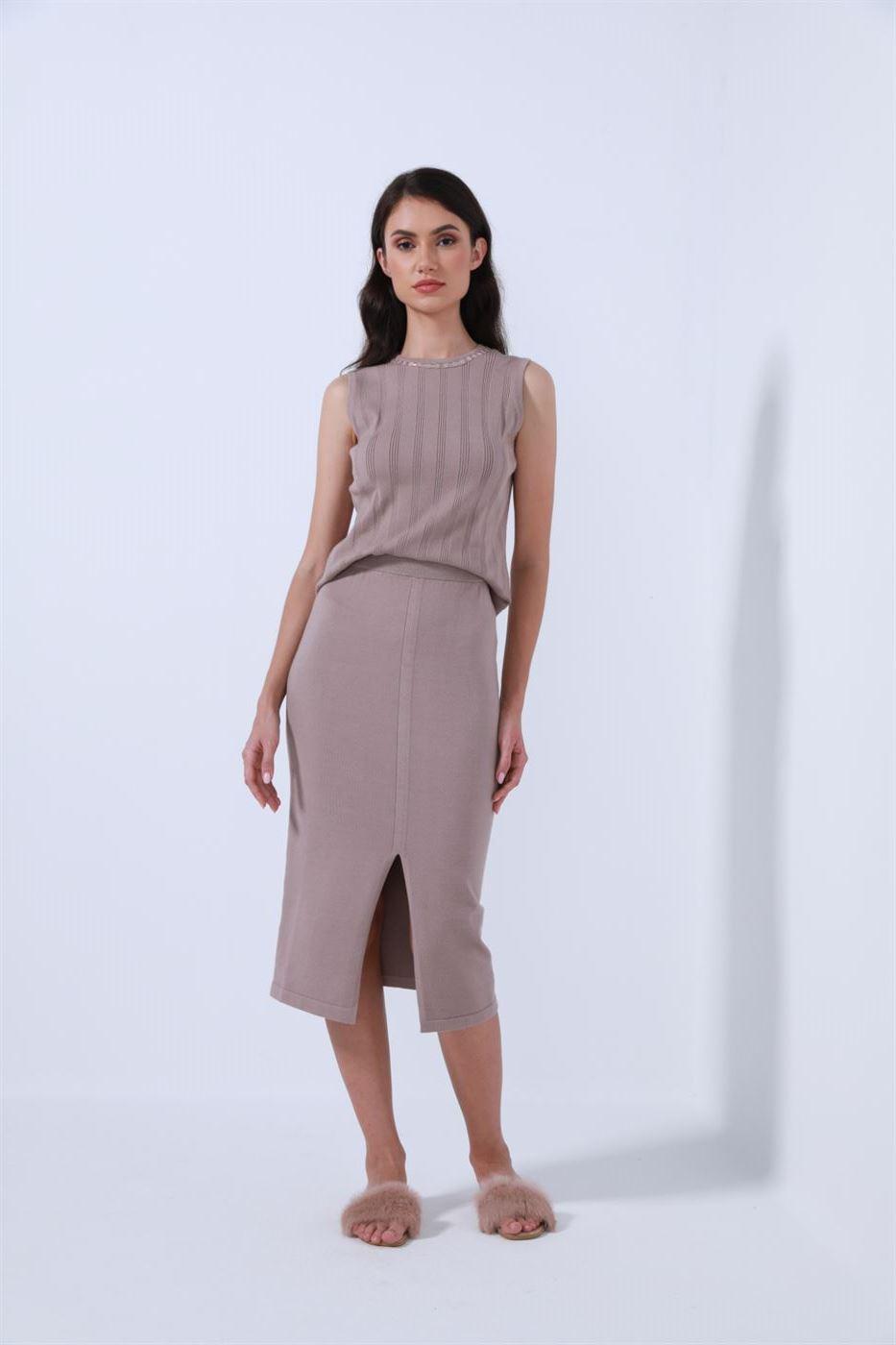 Knitted Pencil Skirt - Femi9 EG