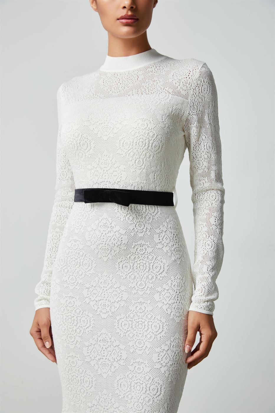 Embroidery  Knitted Dress - Femi9 EG