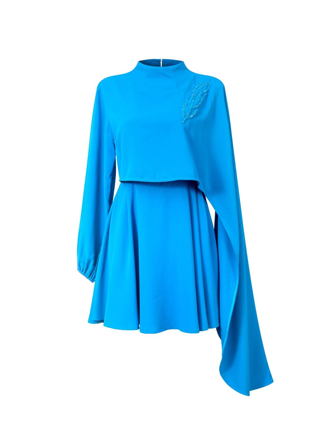 Cape Embellished Dress - Femi9 EG