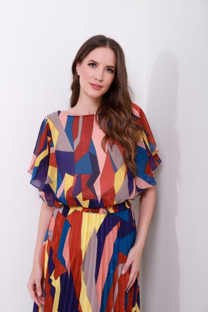 Color Block Blouse - Femi9 EG
