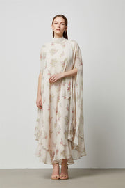 Beaded Scarf Printed Kaftan - Femi9 EG