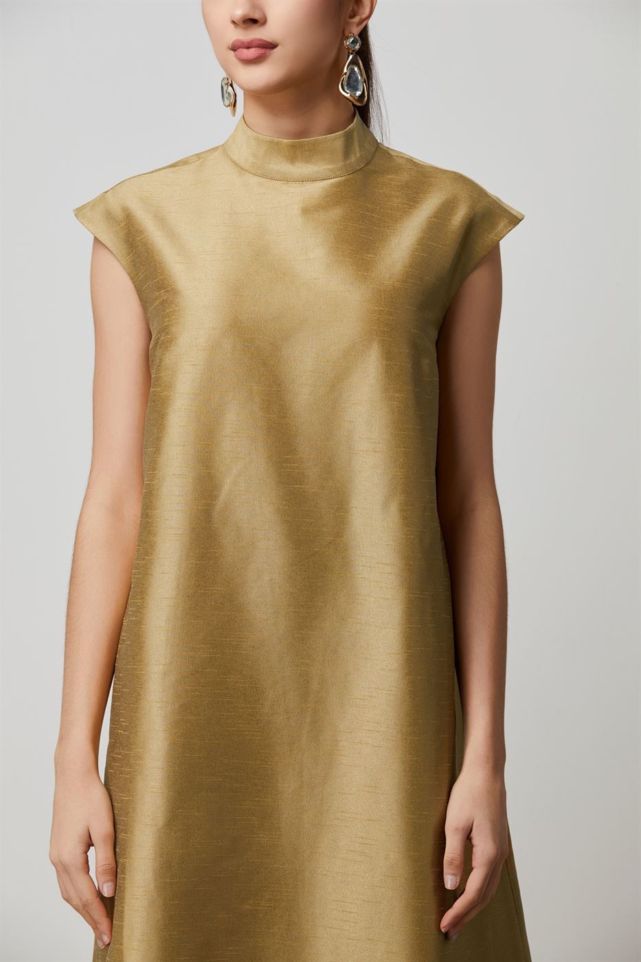 Embordered Golden Kaftan - Femi9 EG