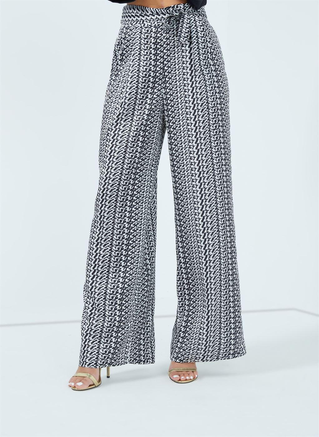 Wide Leg Printed Pants - Femi9 EG