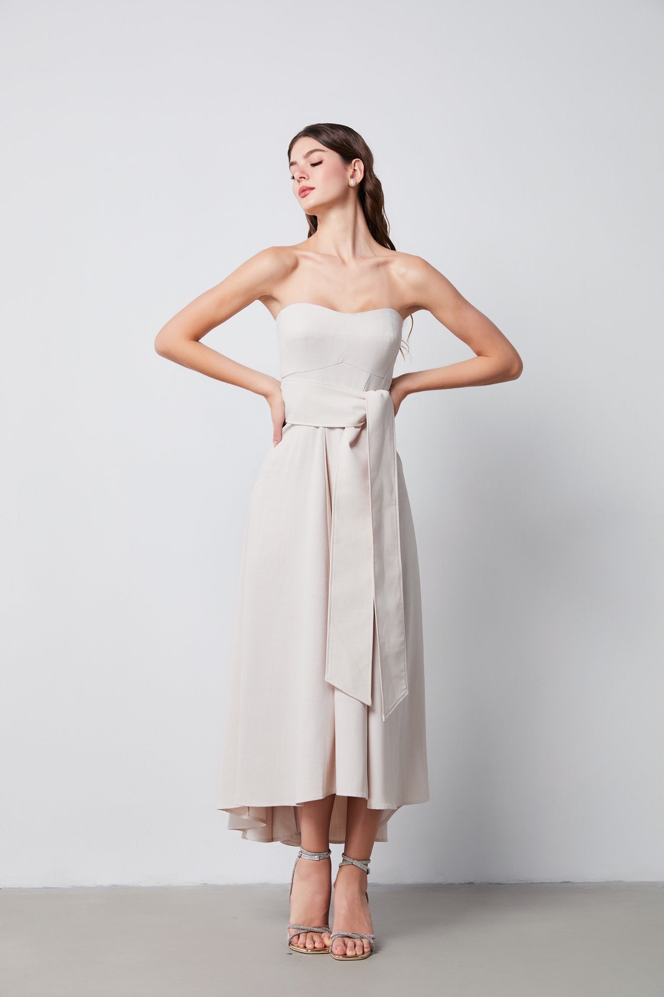 Self-Tie Belted Dress - Femi9 EG