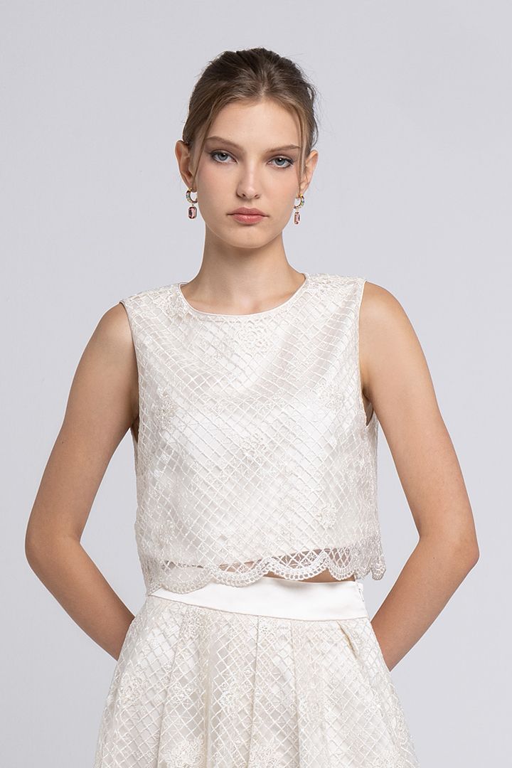 Lace Cropped Top - Femi9 EG