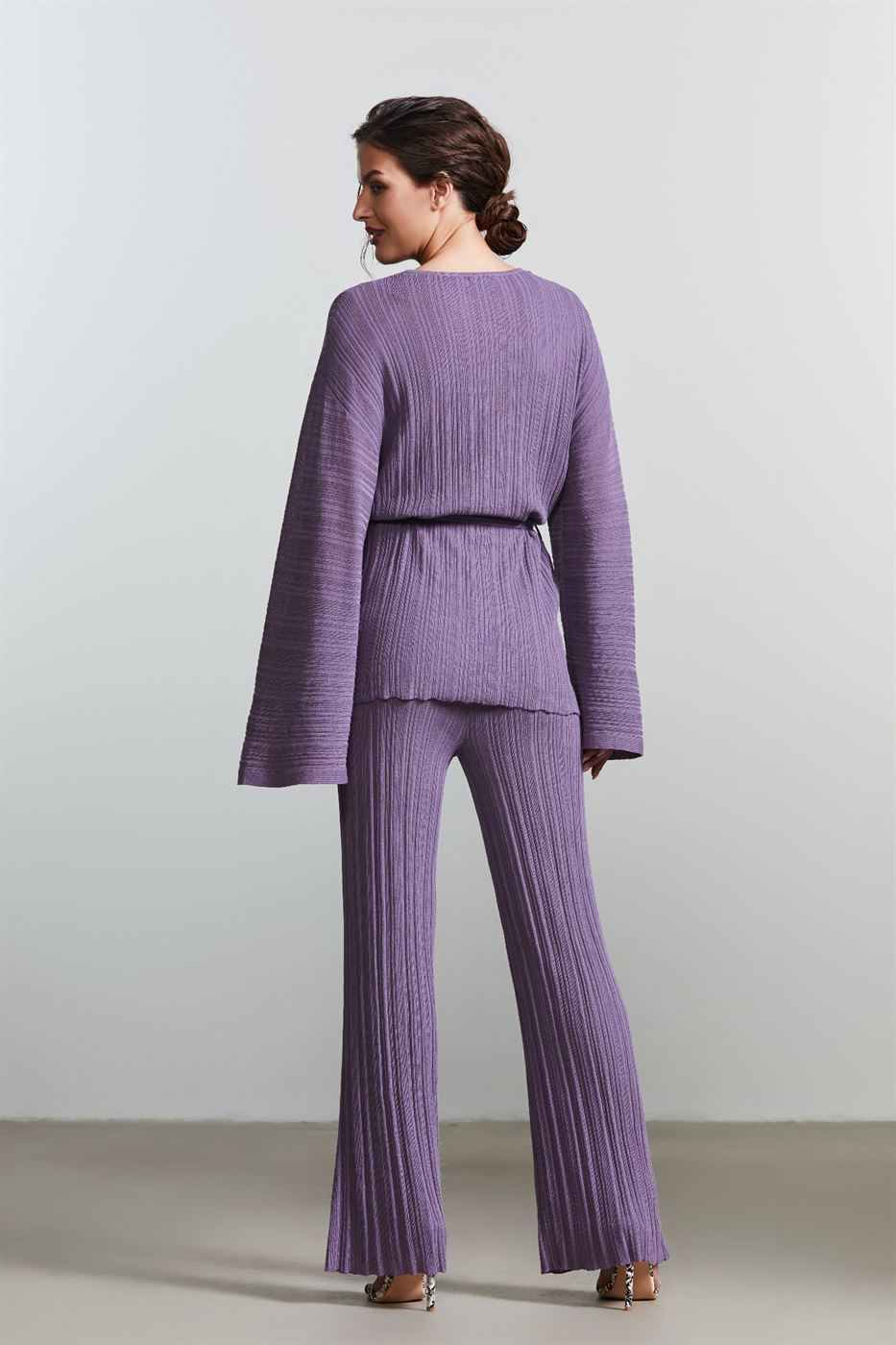 Wide Leg Knit Pants - Femi9 EG