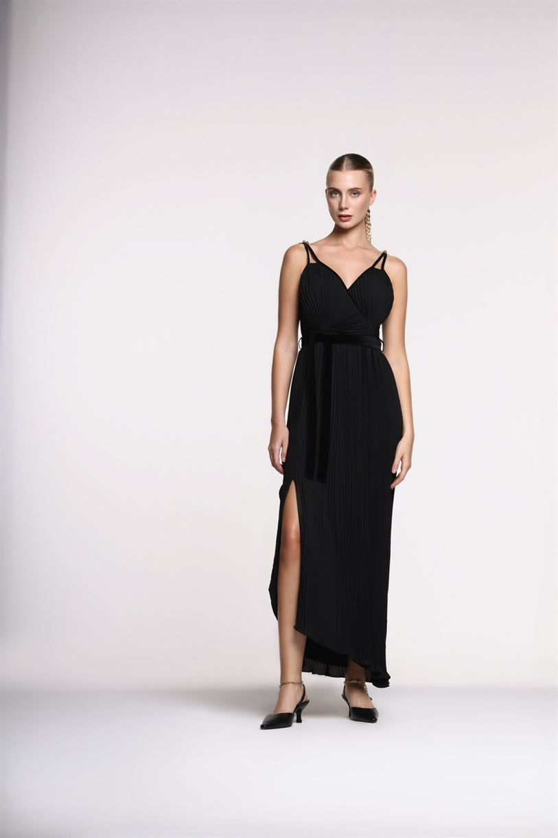 Pleated Shoulder Dress - Femi9 EG