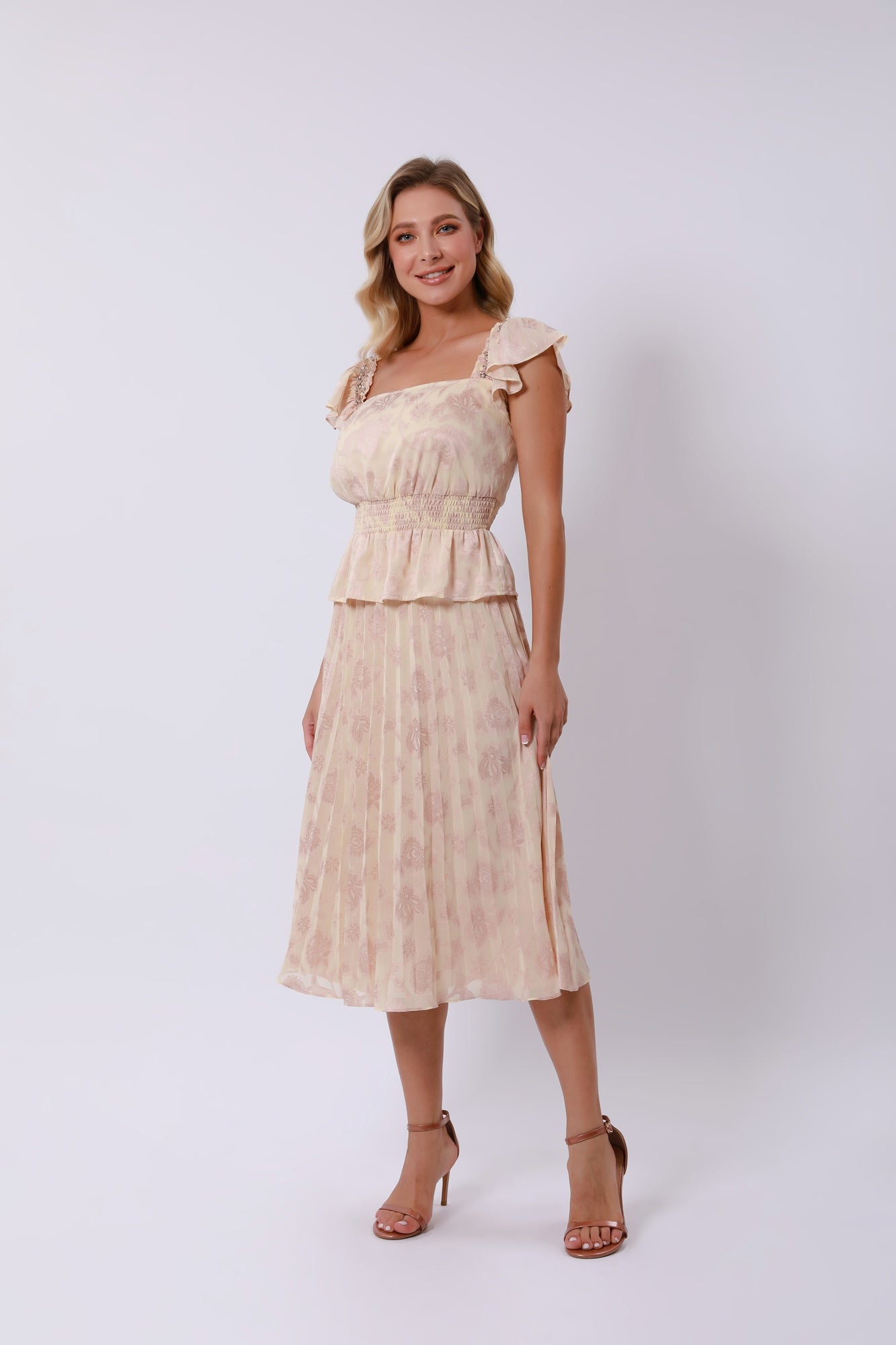 Beige Midi Skirt - Femi9 EG