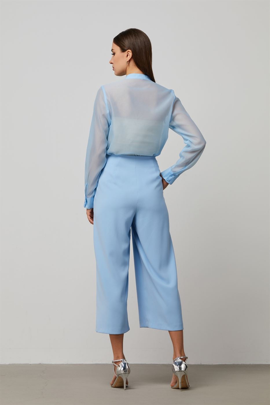 Rose Details Organza Blouse - Femi9 EG