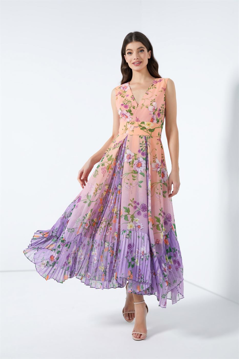 Sleeveless Printed Dress - Femi9 EG