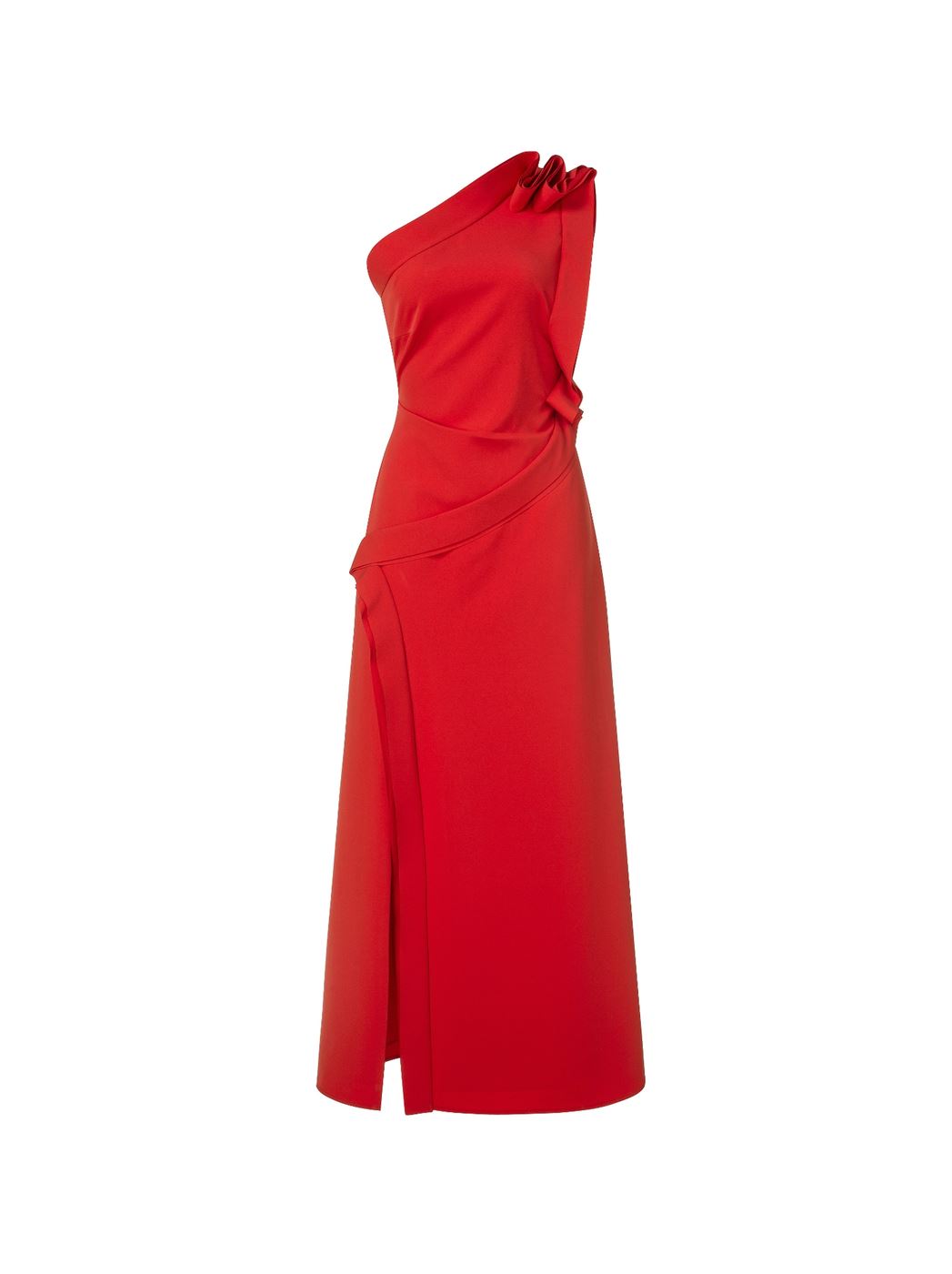 Red Single Shoulder Dress - Femi9 EG