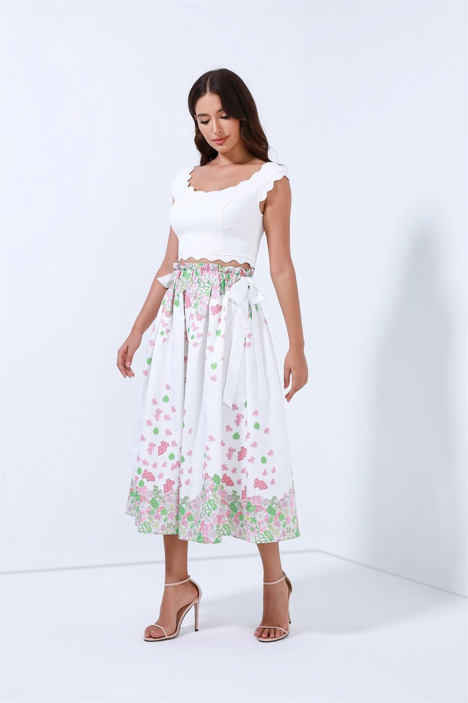 Placement Printed Skirt - Femi9 EG