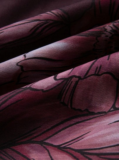 Printed Organza A-Line Dress