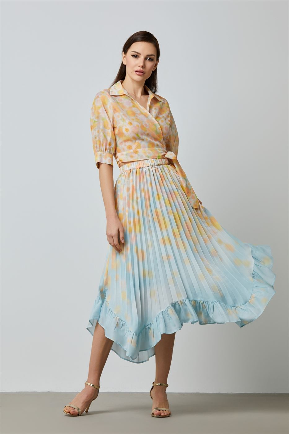Pleated Asymmetric Skirt - Femi9 EG