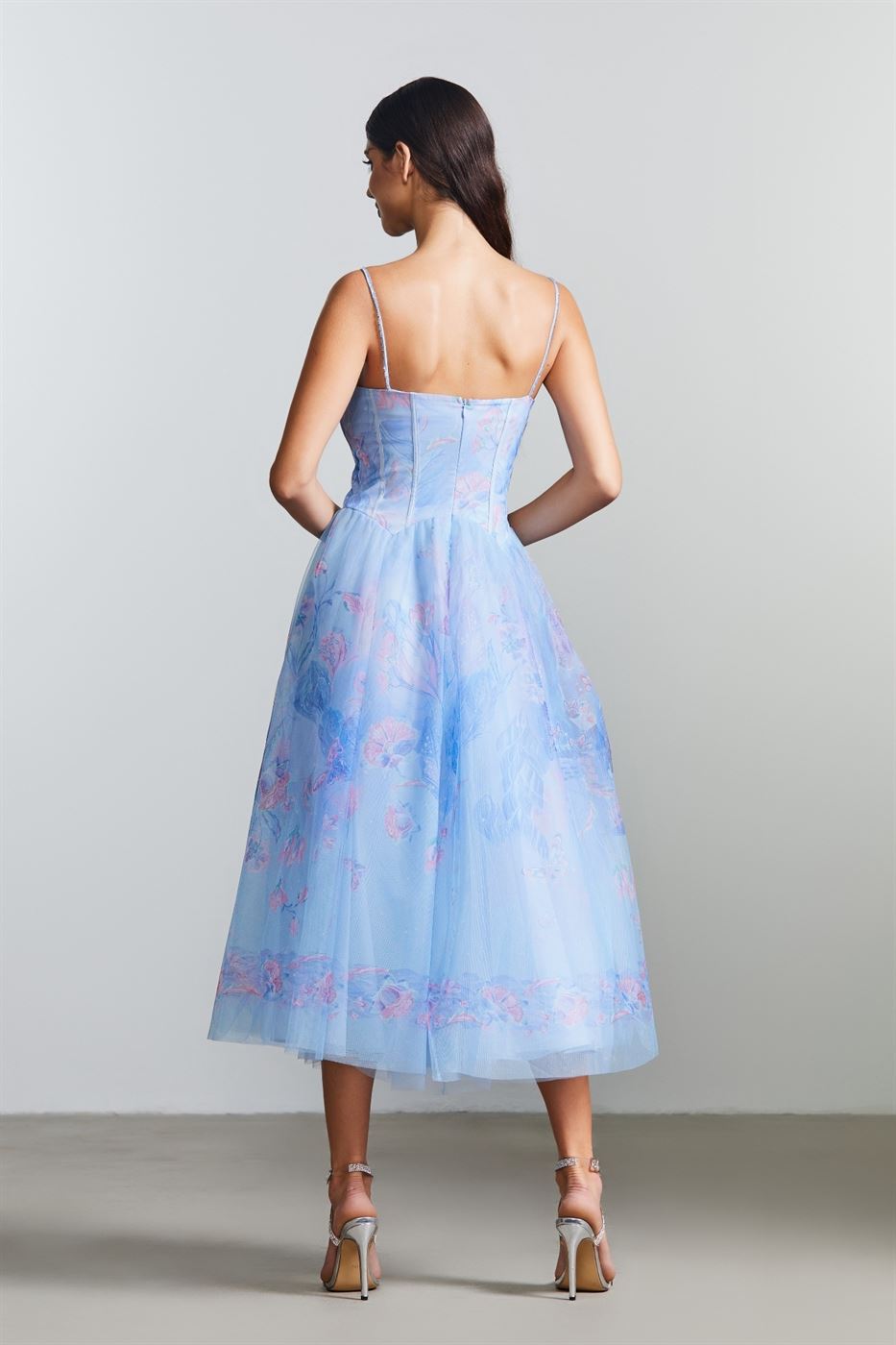 Embellished Strap Printed Dress - Femi9 EG