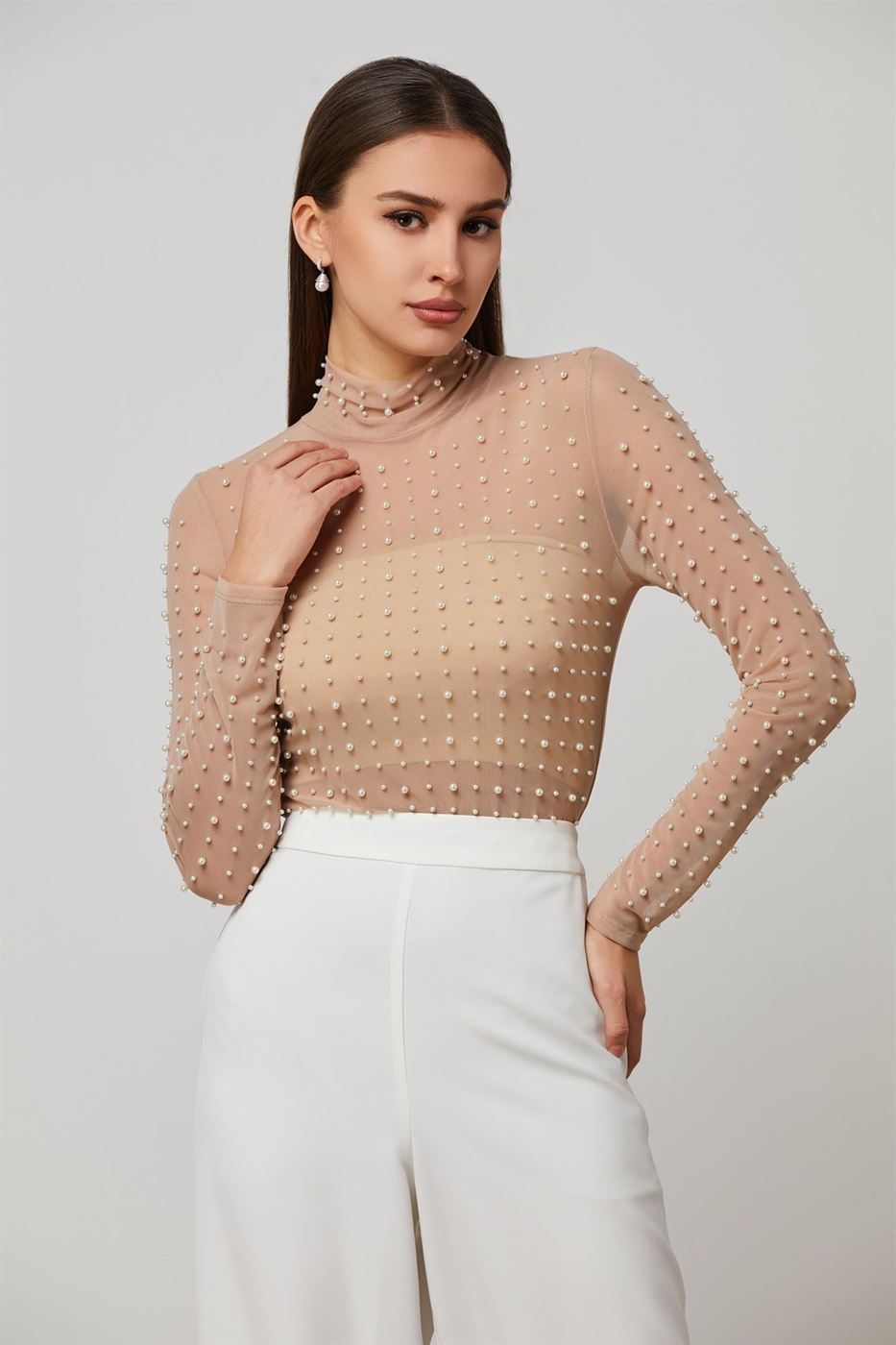 High Neck Mesh Top - Femi9 EG
