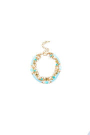 Gold And Blue Tone Bracelet Set - Femi9 EG