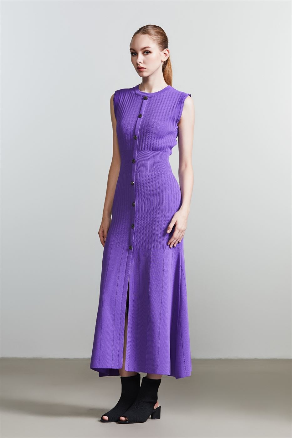 Buttoned Knit Dress - Femi9 EG