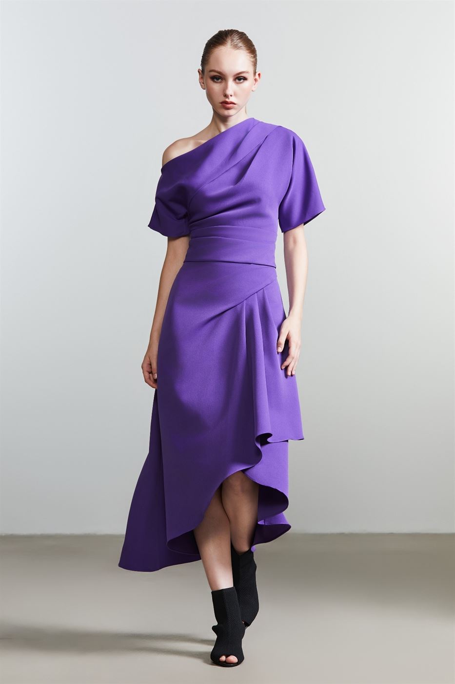 Side Pleated Knit Skirt - Femi9 EG