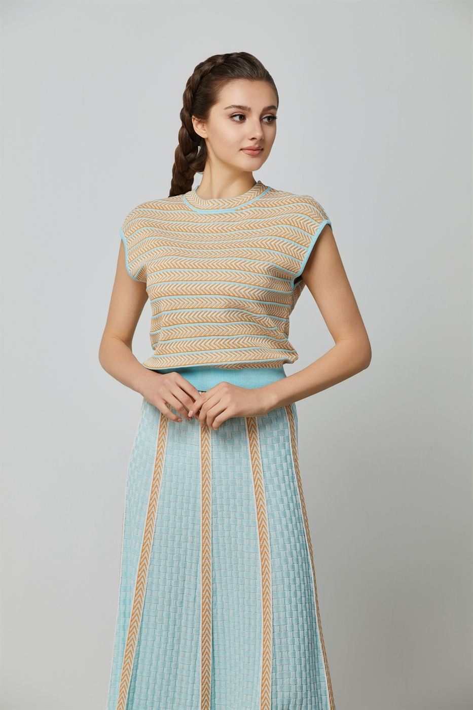 Stripe Knitted Top - Femi9 EG