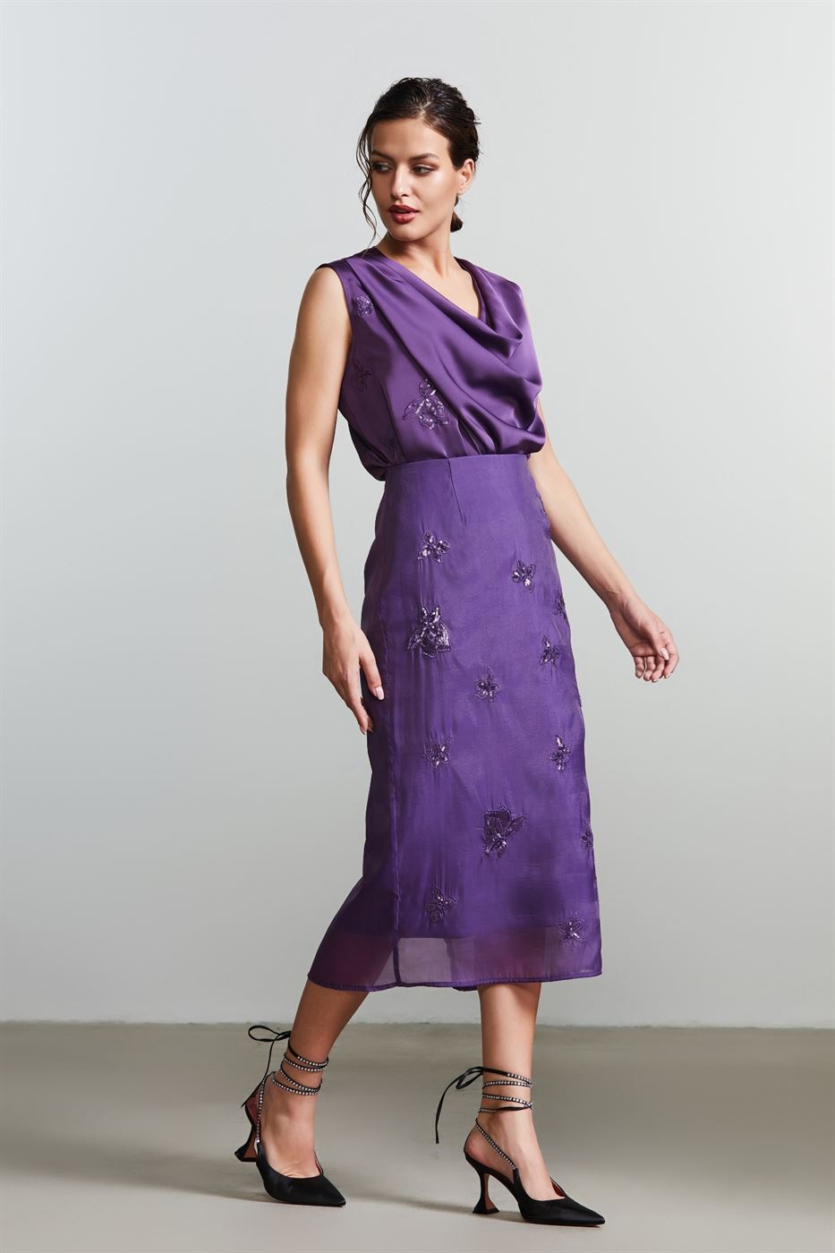 Embellished Maxi Skirt - Femi9 EG