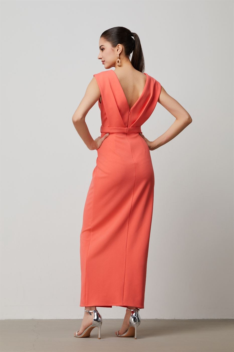 Coral Statement Shoulder Dress - Femi9 EG