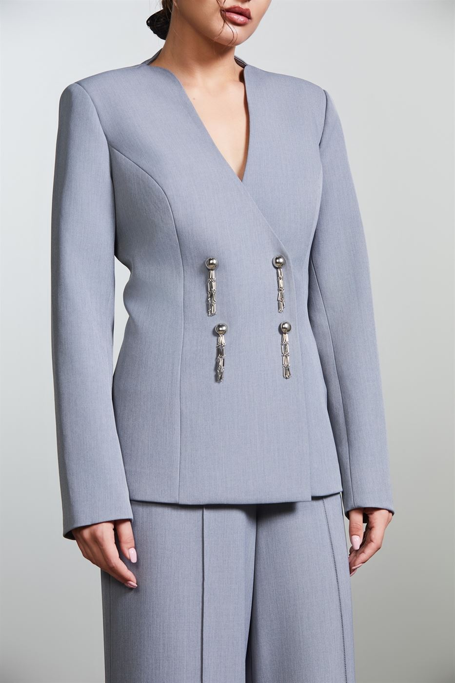 Tassel Buttons Blazer - Femi9 EG