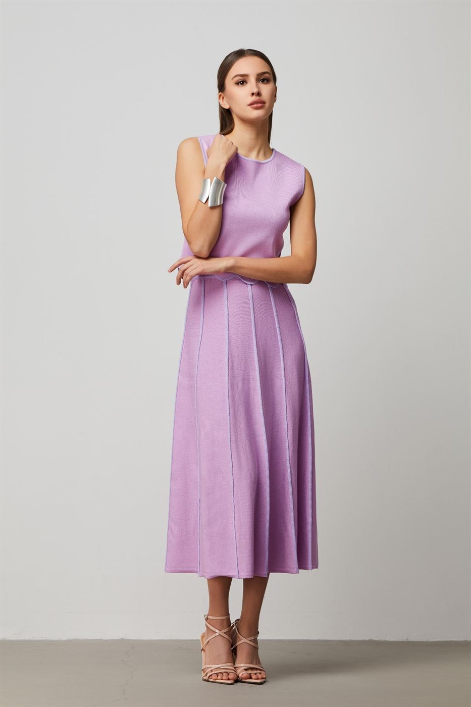 A-Line Pleat Details Skirt - Femi9 EG