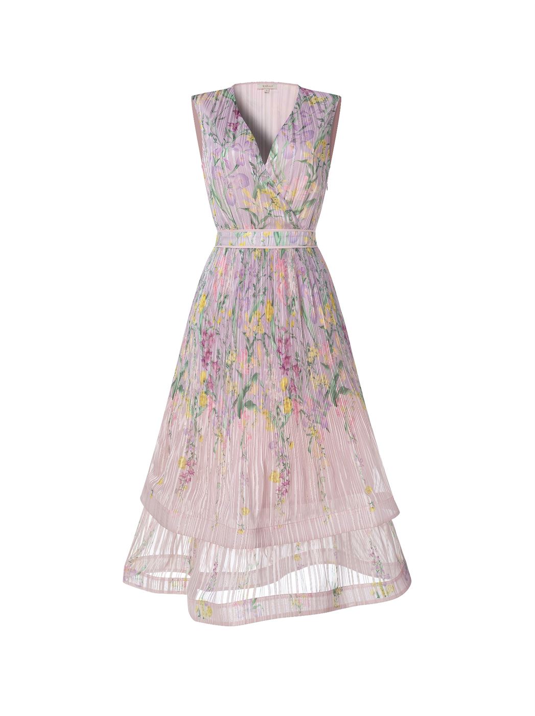 Chiffon Stripped Floral Dress - Femi9 EG