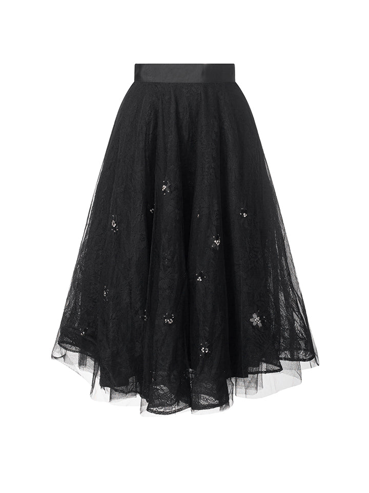 Embellished  Midi Skirt - Femi9 EG