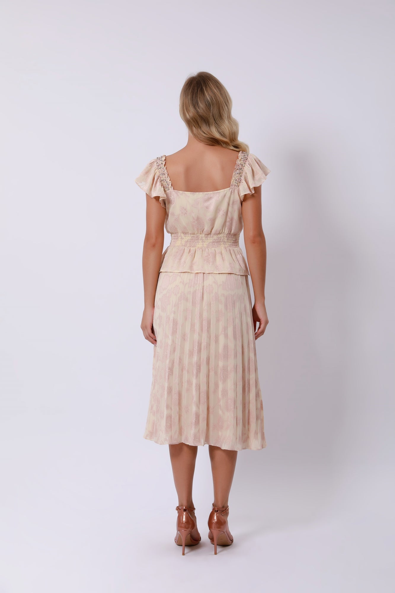 Beige Midi Skirt - Femi9 EG