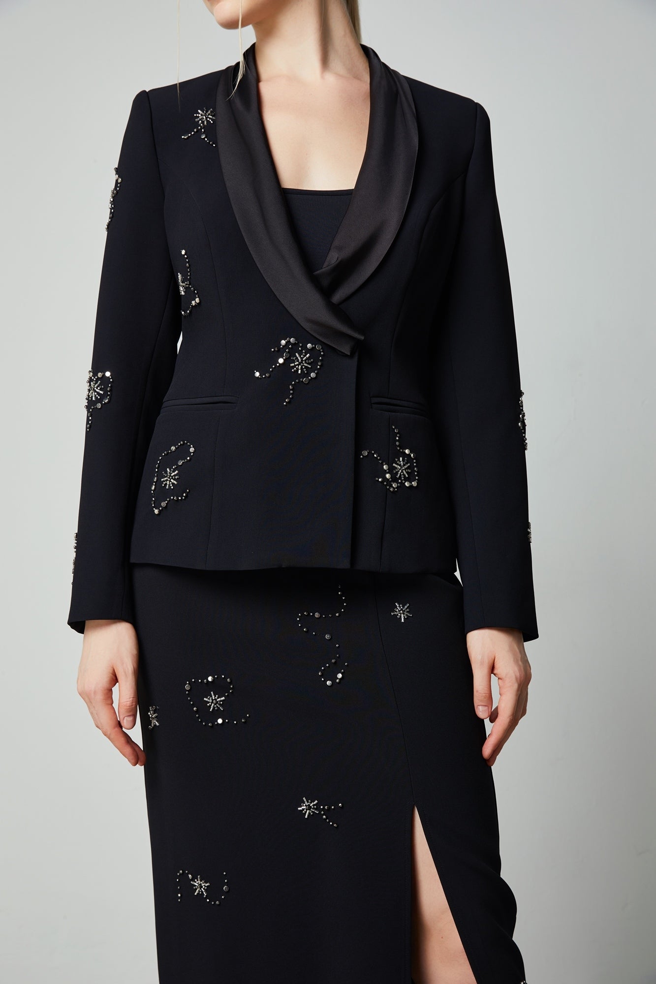 Sequin Embellishments Jacket - Femi9 EG