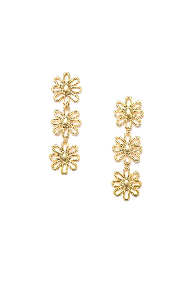 Floral Long Drop Earrings - Femi9 EG